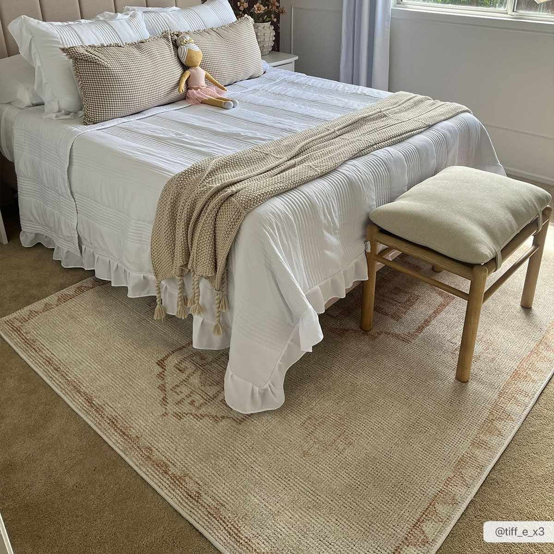 Fatin Transitional Ivory And Beige Area Rug - The Rug Decor