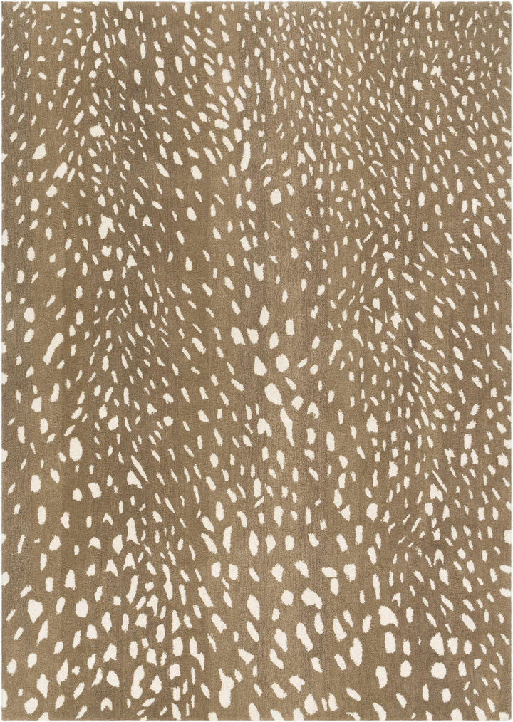 Faulconbridge Brown And Ivory Modern Style Hand Tufted Area Rug