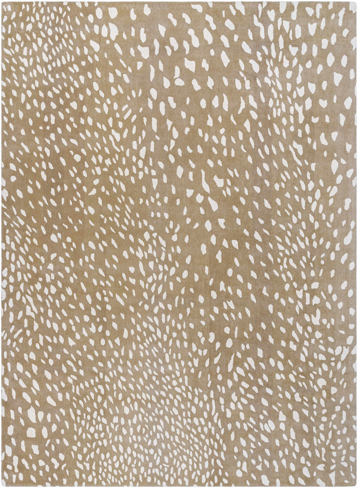 Faulconbridge Brown And Ivory Modern Style Hand Tufted Area Rug