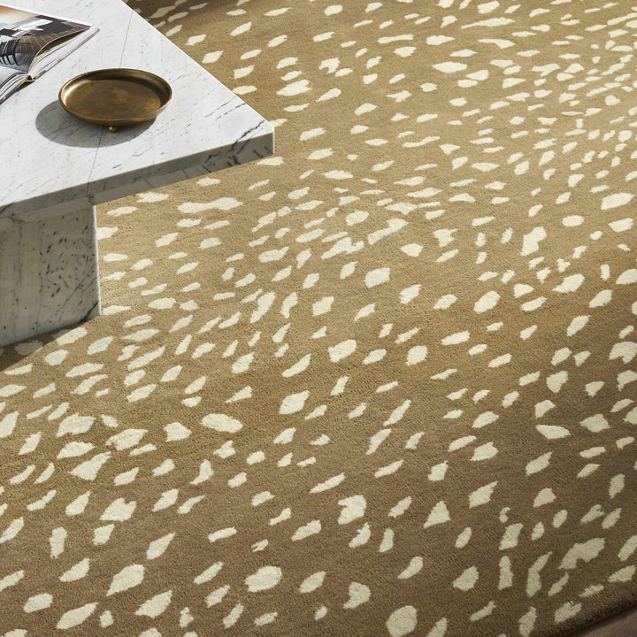 Faulconbridge Brown And Ivory Modern Style Hand Tufted Area Rug