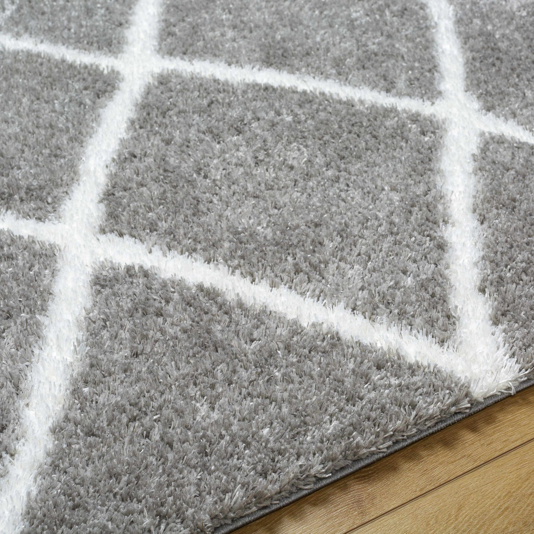 Faye Gray And White Contemporary Style Area Rug - The Rug Decor
