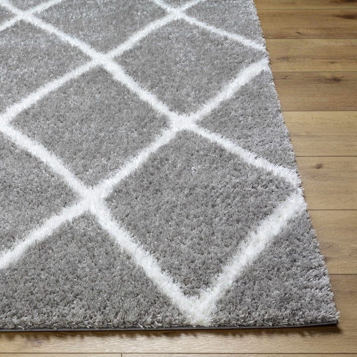 Faye Gray And White Contemporary Style Area Rug - The Rug Decor