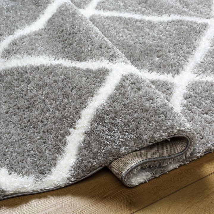 Faye Gray And White Contemporary Style Area Rug - The Rug Decor