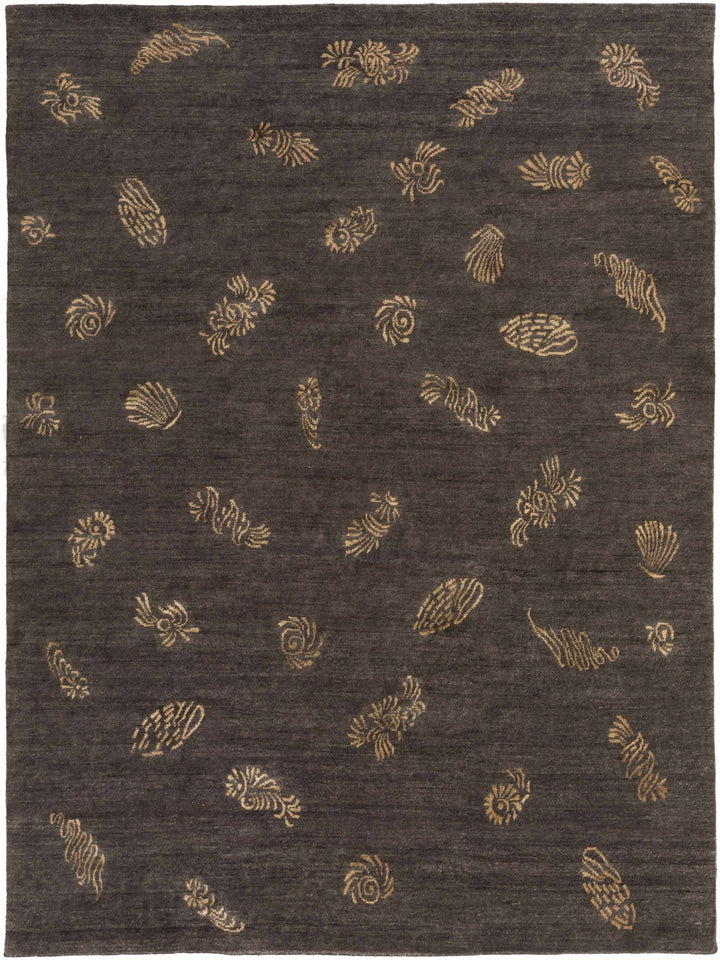 Fayette Contemporary Style Taupe Hand Knotted Wool Area Rug - The Rug Decor