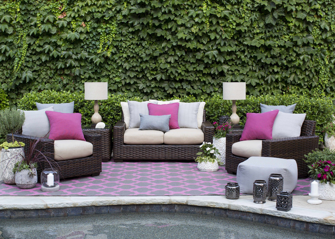 Fedora Modern Geometrical Pink And Taupe Hand Woven Area Rug