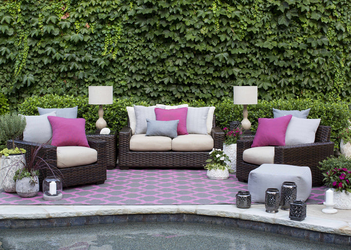 Fedora Modern Geometrical Pink And Taupe Hand Woven Area Rug
