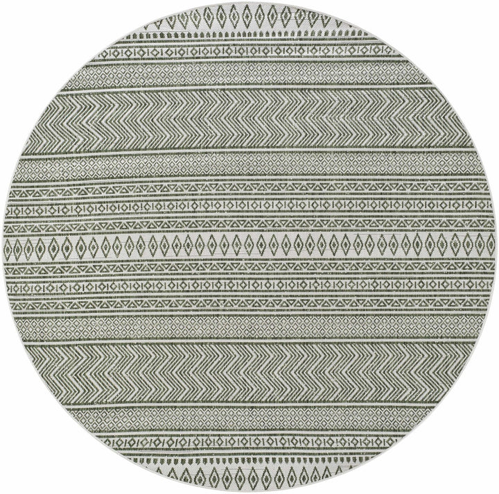 Fenny Modern Style Green And Ivory Outdoor Area Rug - The Rug Decor