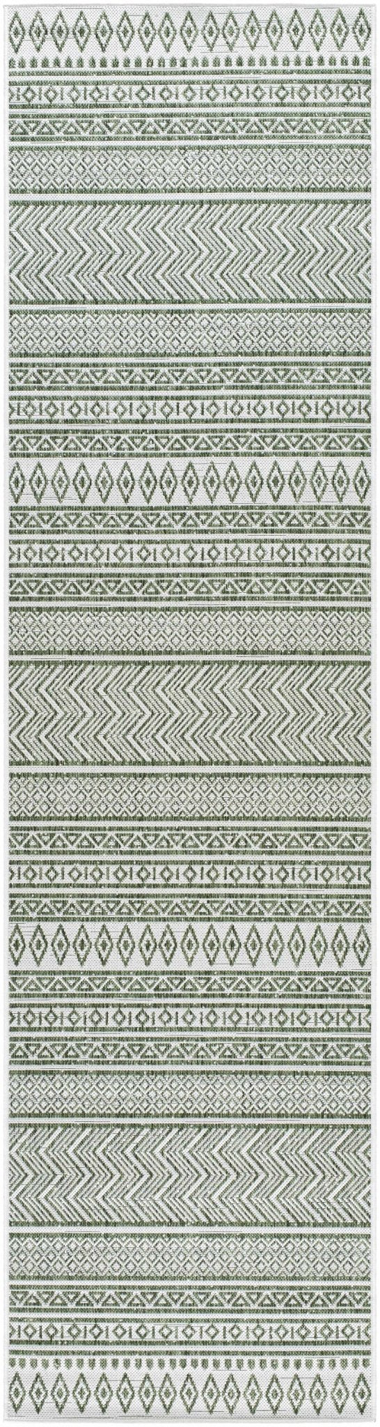 Fenny Modern Style Green And Ivory Outdoor Area Rug - The Rug Decor
