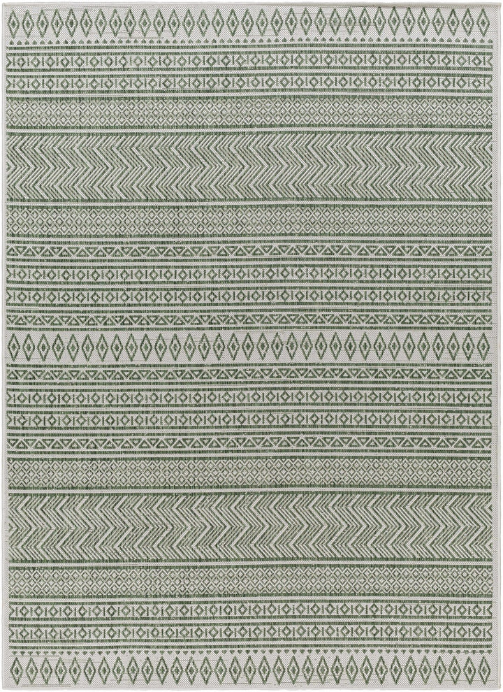 Fenny Modern Style Green And Ivory Outdoor Area Rug - The Rug Decor