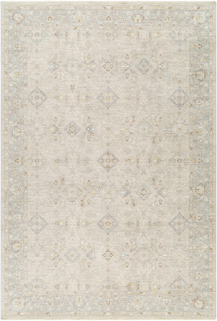 Feray Traditional Style Beige And Gray Area Rug