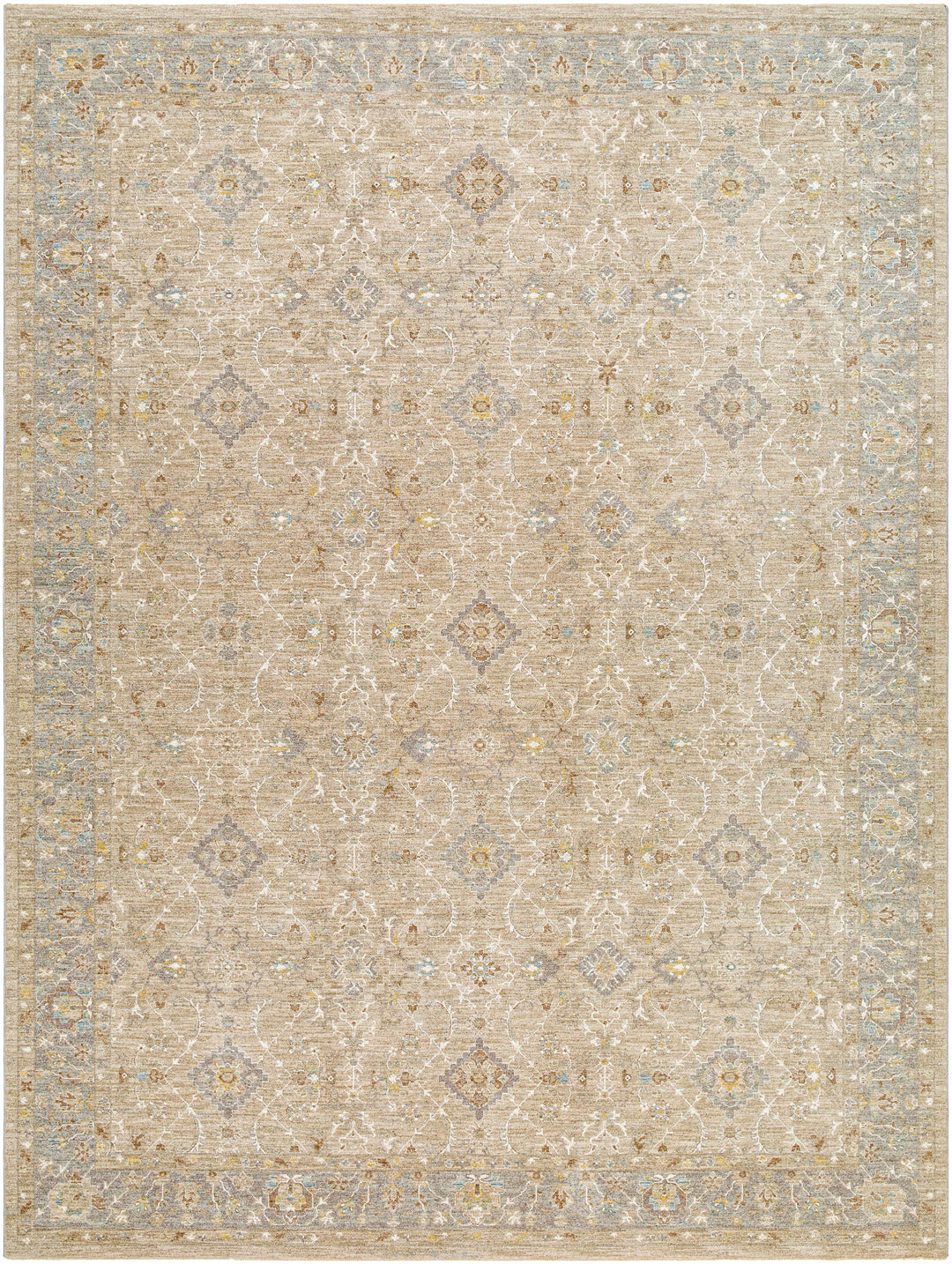 Feray Traditional Style Beige And Gray Area Rug