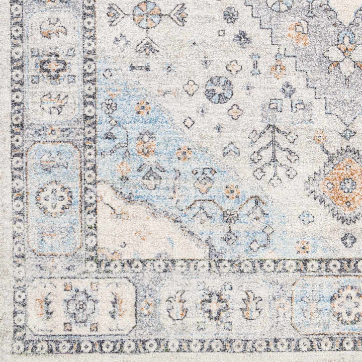 Fernhurst Traditional Style Blue And Ivory Hand Woven Area Rug - The Rug Decor