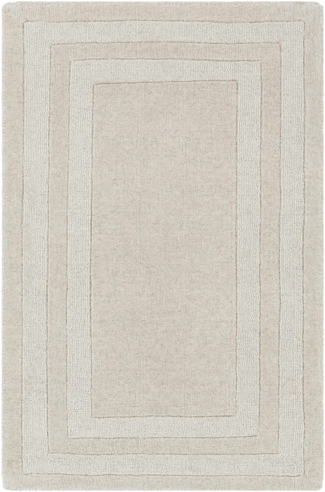 Ferrum Modern Solid Beige Area Rug