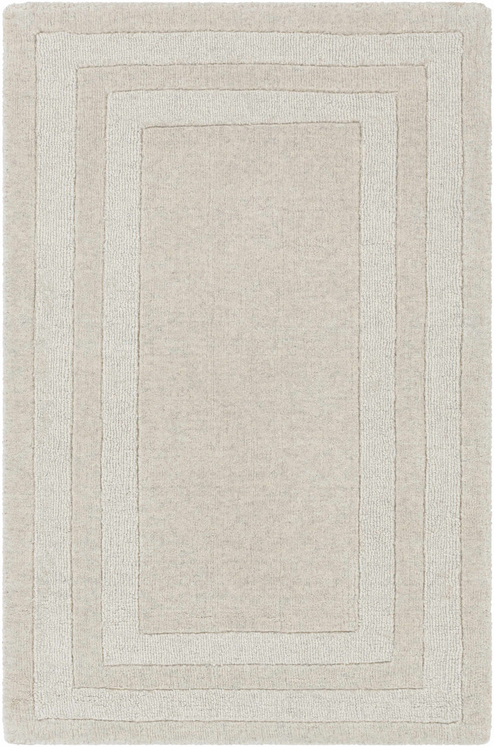 Ferrum Modern Solid Beige Area Rug