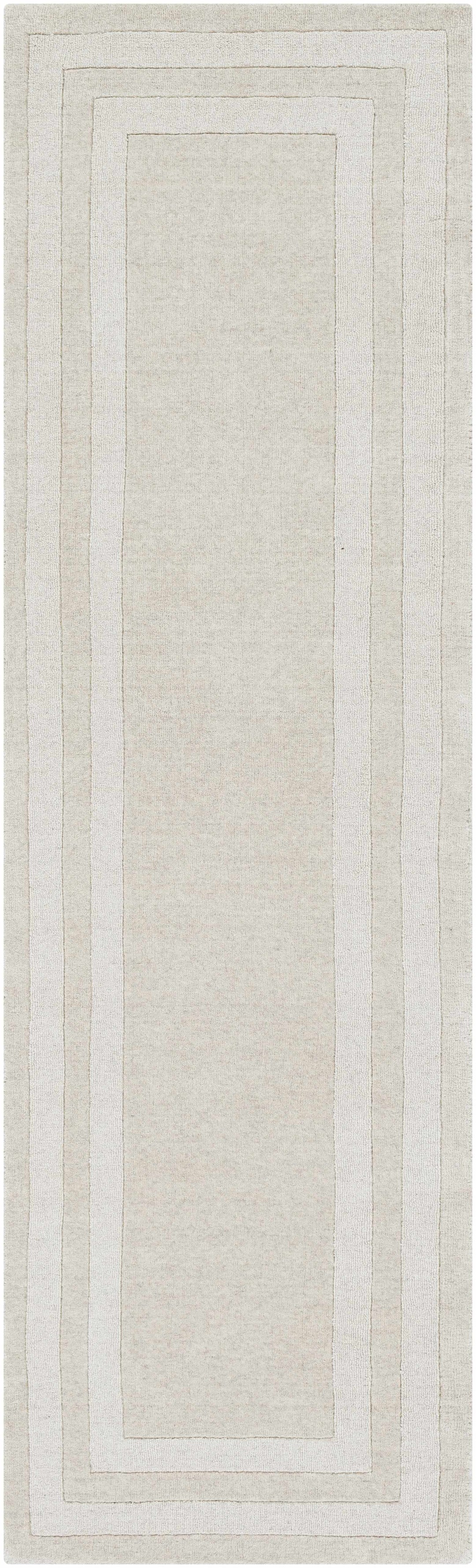 Ferrum Modern Solid Beige Area Rug