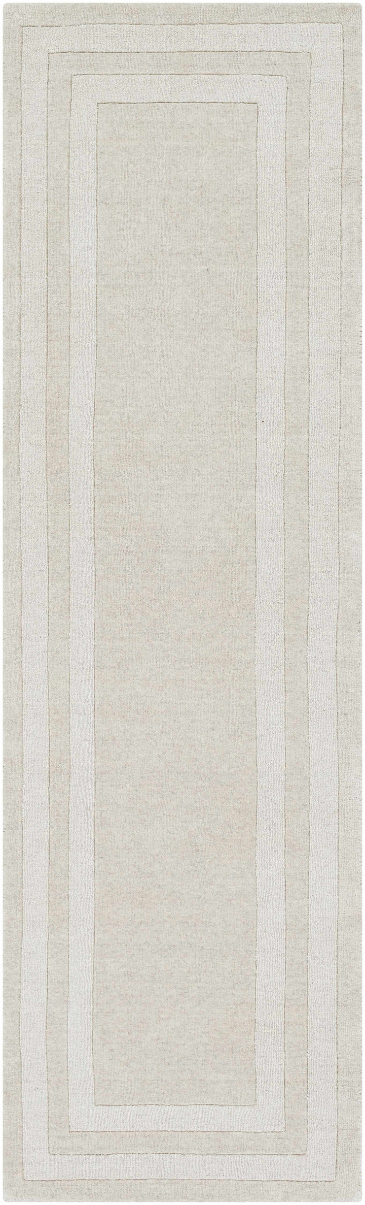 Ferrum Modern Solid Beige Area Rug