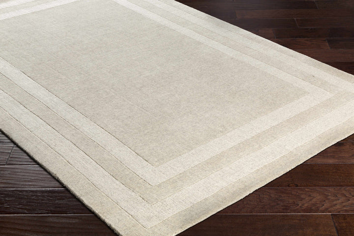 Ferrum Modern Solid Beige Area Rug
