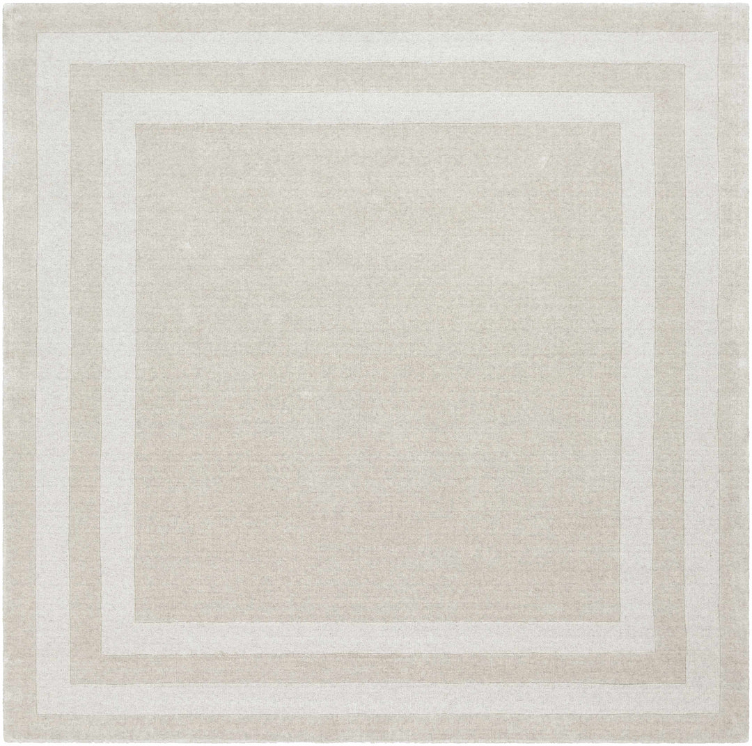 Ferrum Modern Solid Beige Area Rug