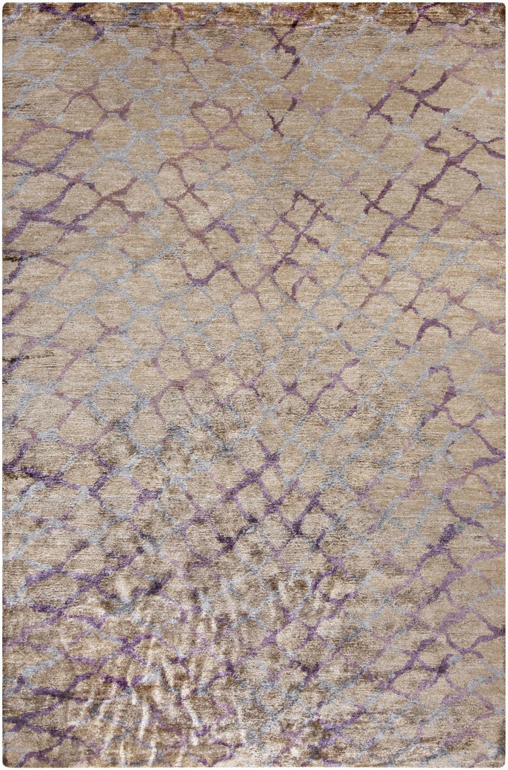 Filbert Contemporary Beige And Gray Viscose Rug - The Rug Decor