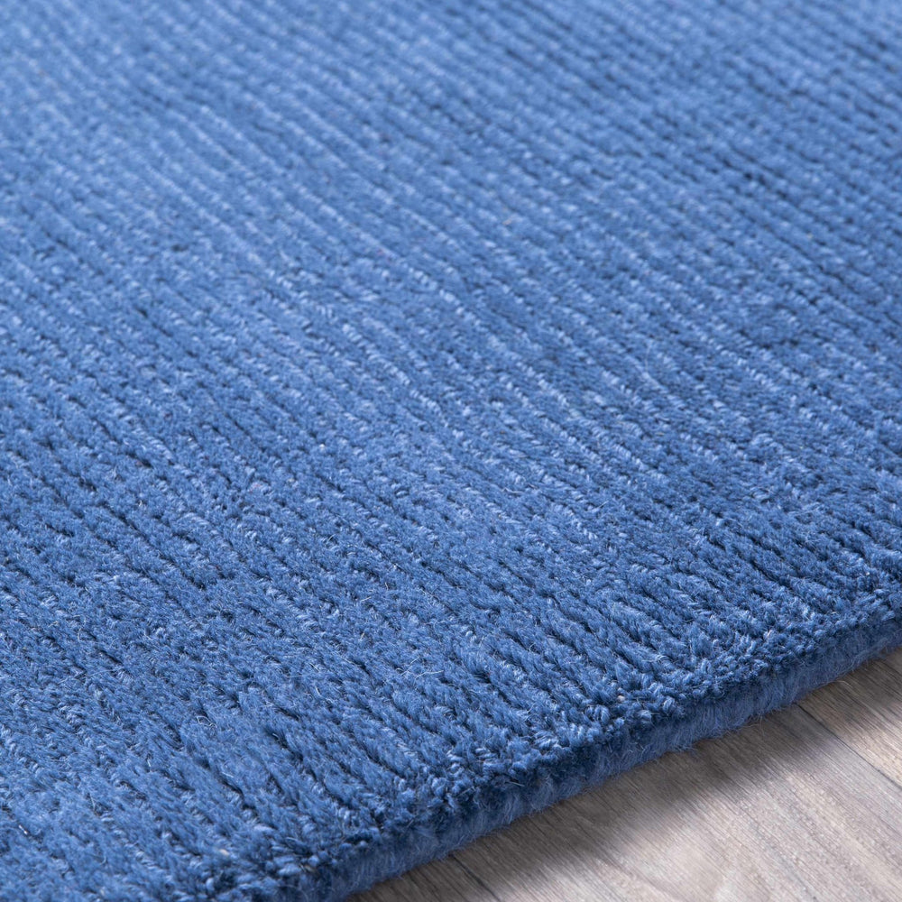 Findlay Modern Solid Wool Blue Area Rug - The Rug Decor
