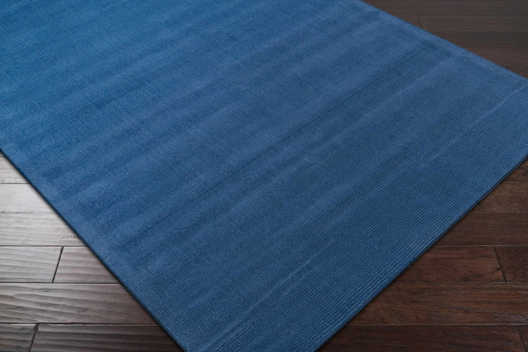 Findlay Modern Solid Wool Blue Area Rug - The Rug Decor