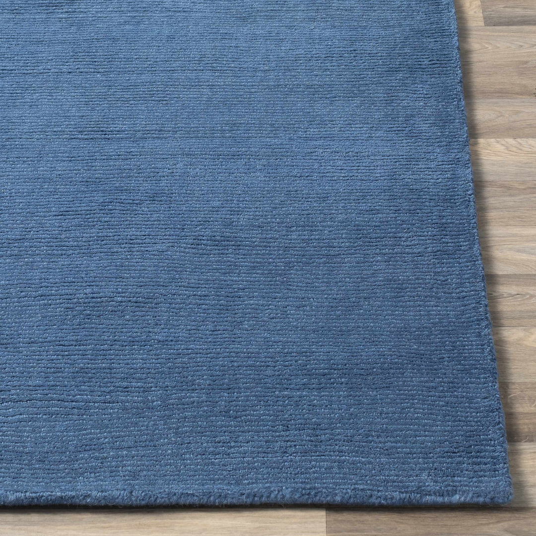 Findlay Modern Solid Wool Blue Area Rug - The Rug Decor