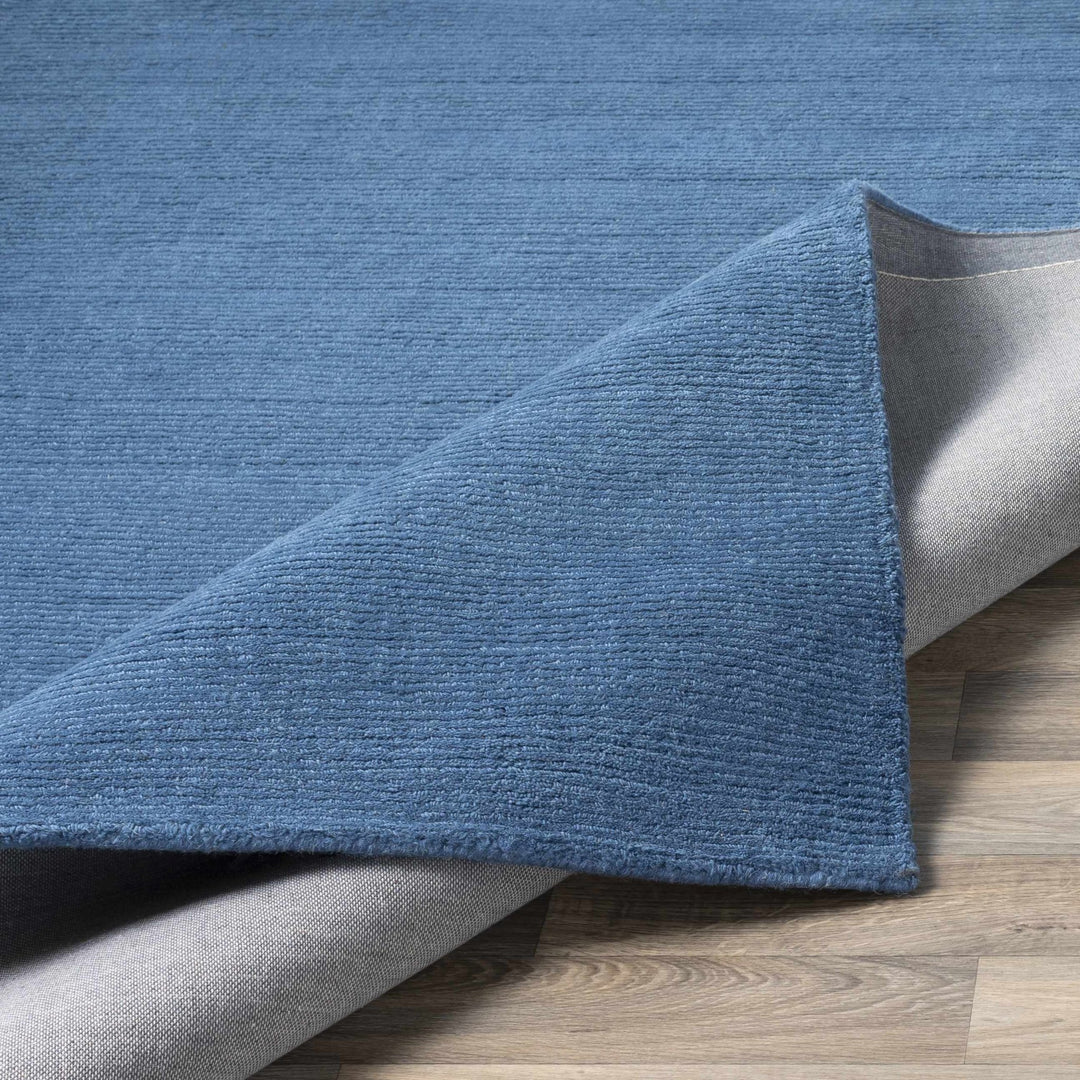 Findlay Modern Solid Wool Blue Area Rug - The Rug Decor