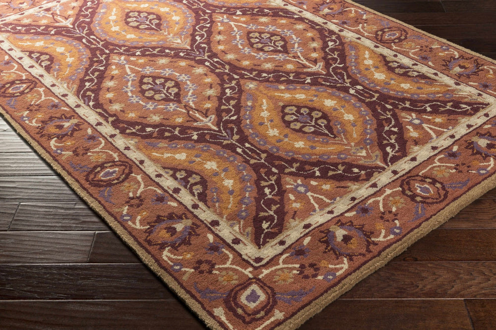 Fine Traditional Style Rust Hand Tufted Wool Rug - The Rug Decor