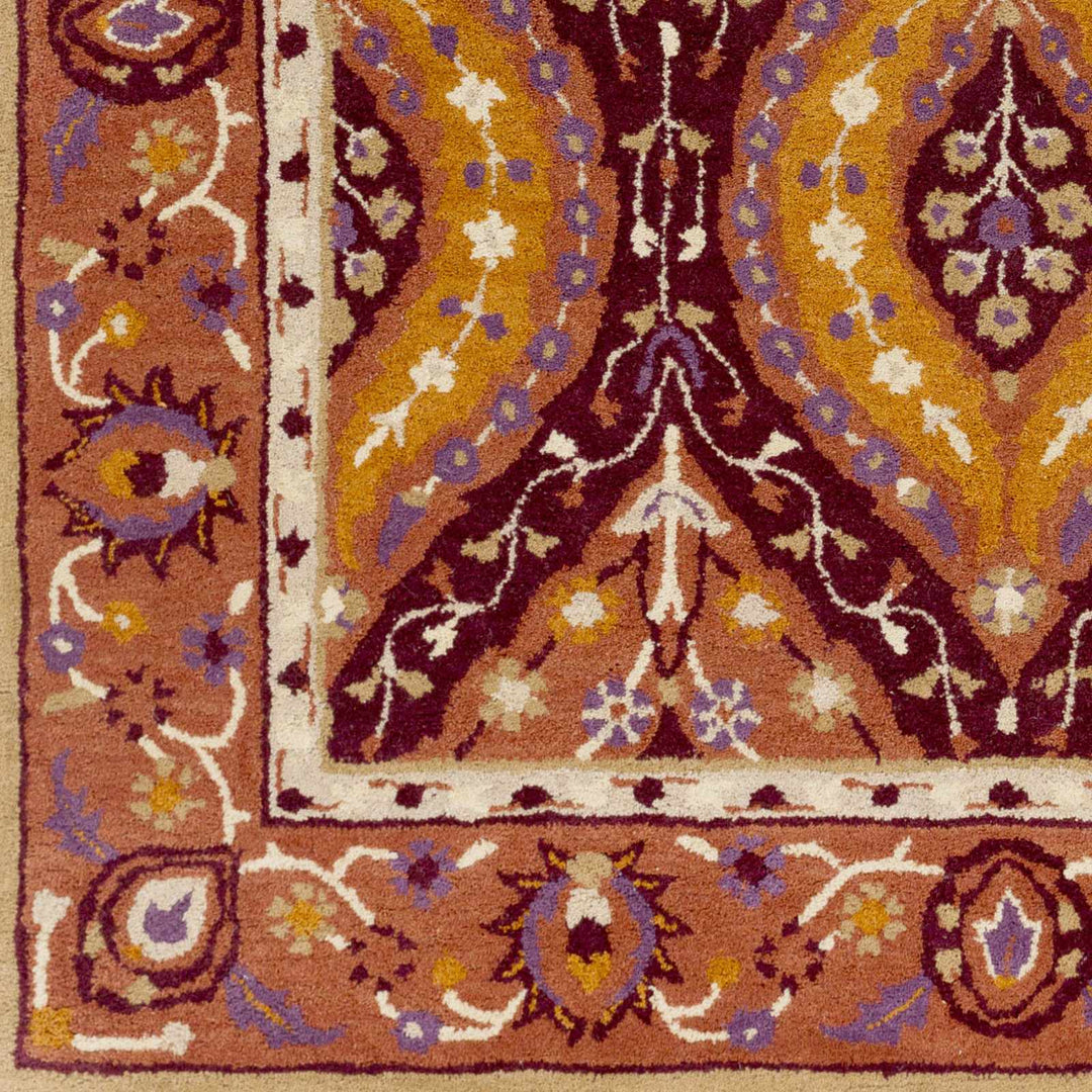Fine Traditional Style Rust Hand Tufted Wool Rug - The Rug Decor