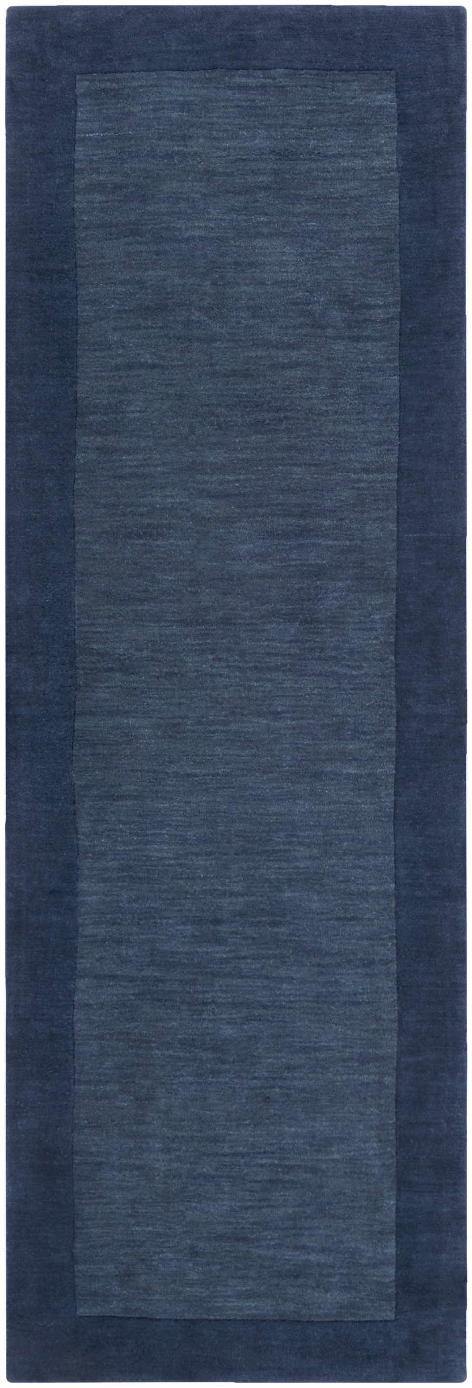 Fingerhut Blue Modern Style Hand Loomed Wool Area Rug
