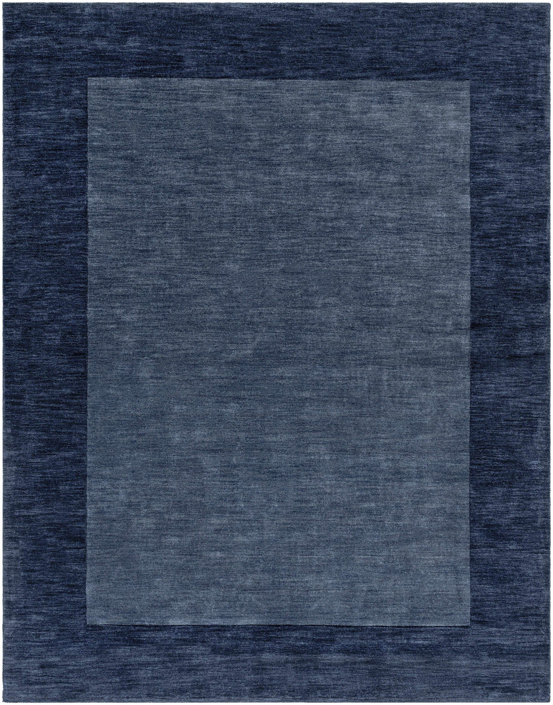 Fingerhut Blue Modern Style Hand Loomed Wool Area Rug