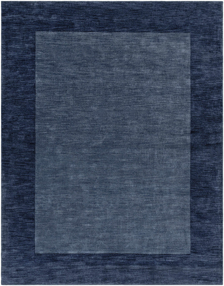 Fingerhut Blue Modern Style Hand Loomed Wool Area Rug