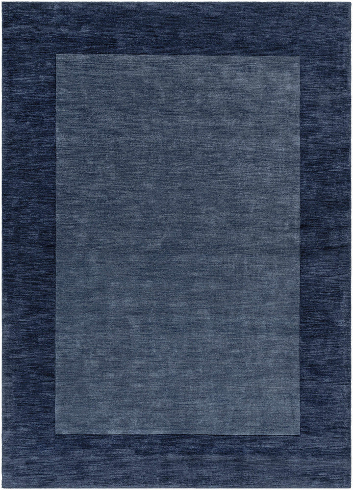 Fingerhut Blue Modern Style Hand Loomed Wool Area Rug