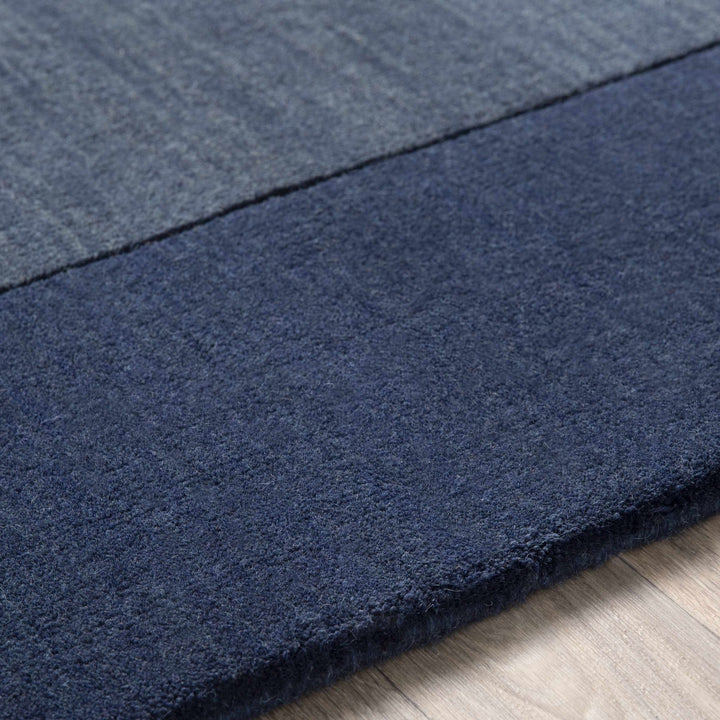 Fingerhut Blue Modern Style Hand Loomed Wool Area Rug - The Rug Decor