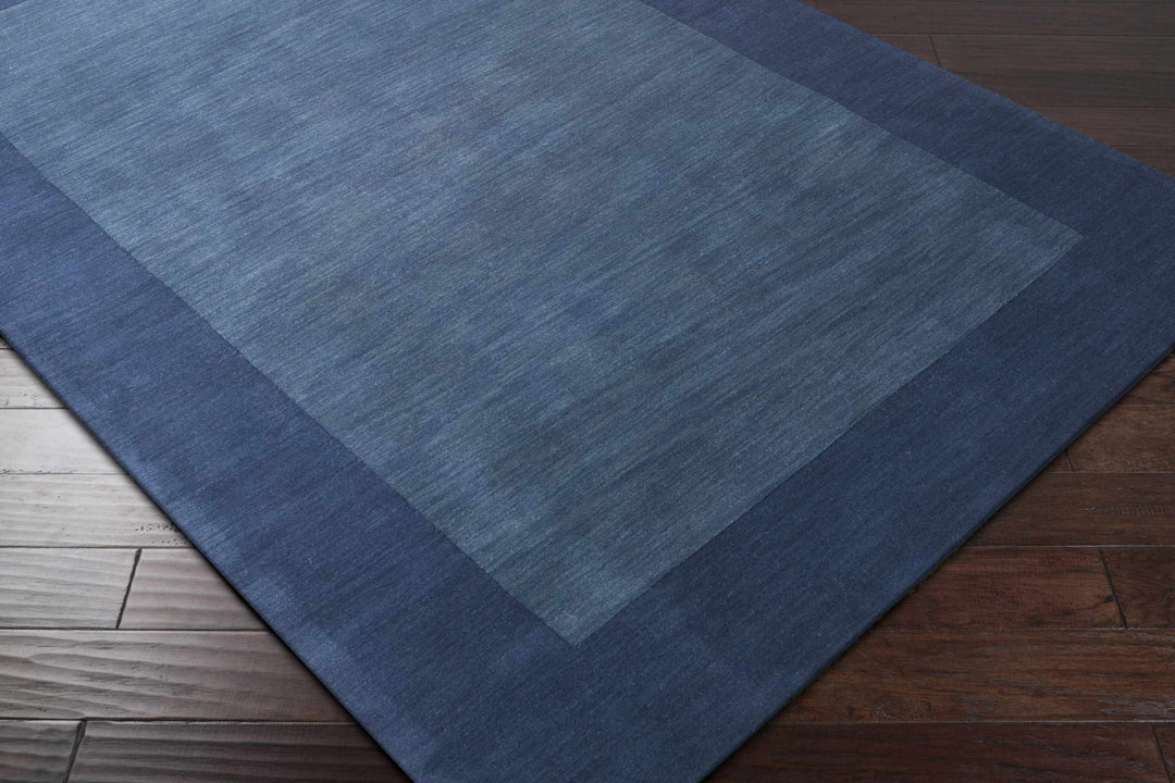 Fingerhut Blue Modern Style Hand Loomed Wool Area Rug - The Rug Decor