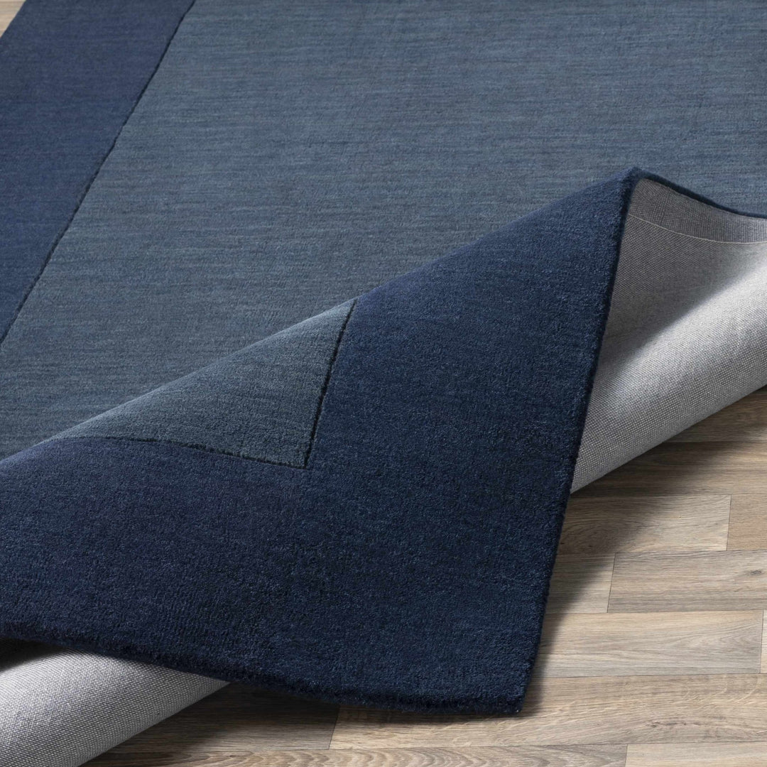 Fingerhut Blue Modern Style Hand Loomed Wool Area Rug - The Rug Decor