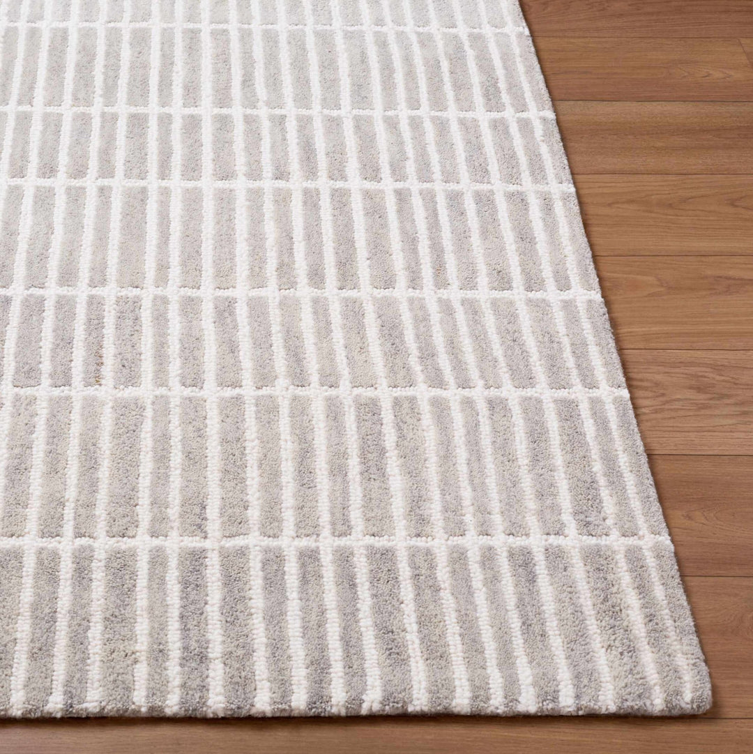 Finial Contemporary Style Beige Hand Tufted Wool Area Rug - The Rug Decor