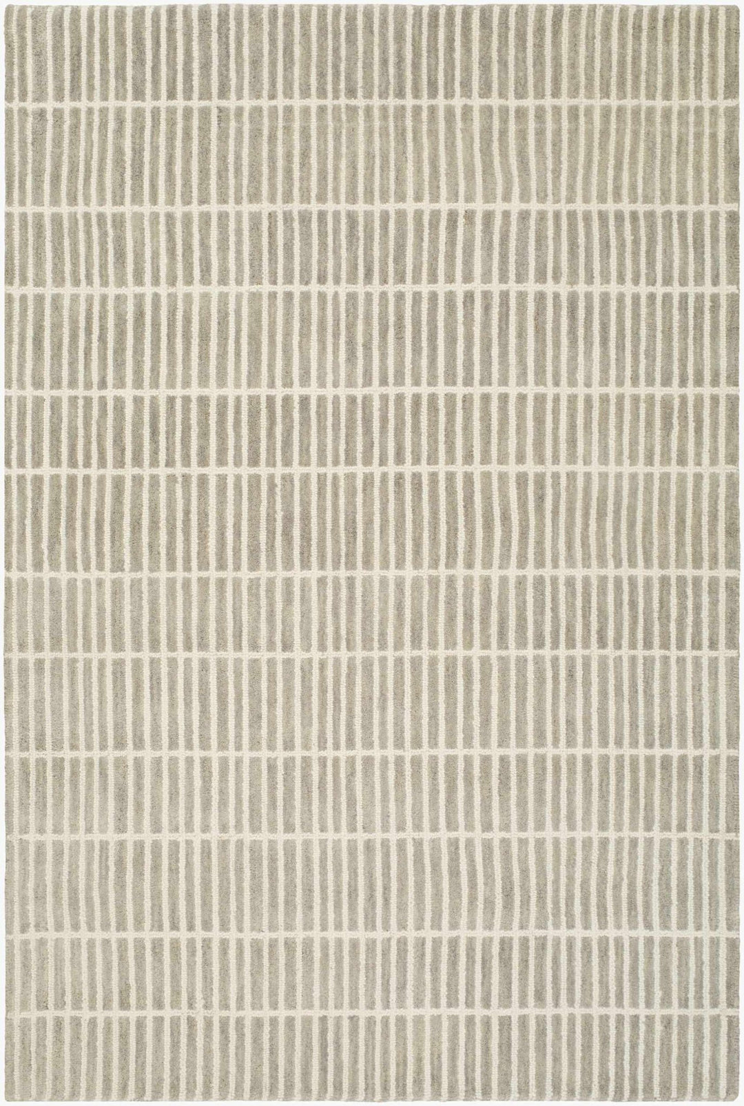 Finial Contemporary Style Beige Hand Tufted Wool Area Rug - The Rug Decor