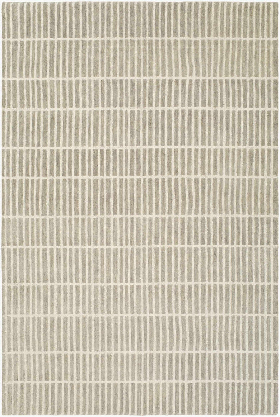 Finial Contemporary Style Beige Hand Tufted Wool Area Rug - The Rug Decor
