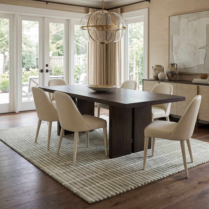 Finial Contemporary Style Green Hand Tufted Wool Area Rug - The Rug Decor