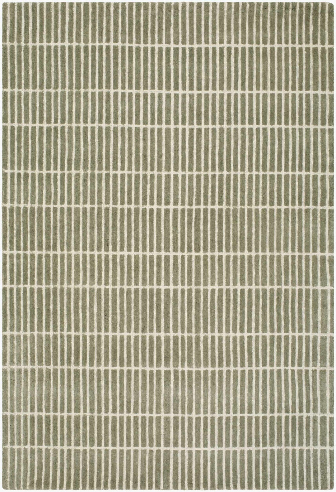 Finial Contemporary Style Green Hand Tufted Wool Area Rug - The Rug Decor