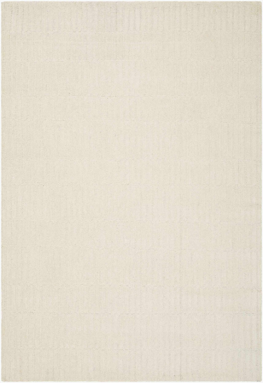 Finial Modern Solid Design Ivory Hand Tufted Wool Area Rug - The Rug Decor
