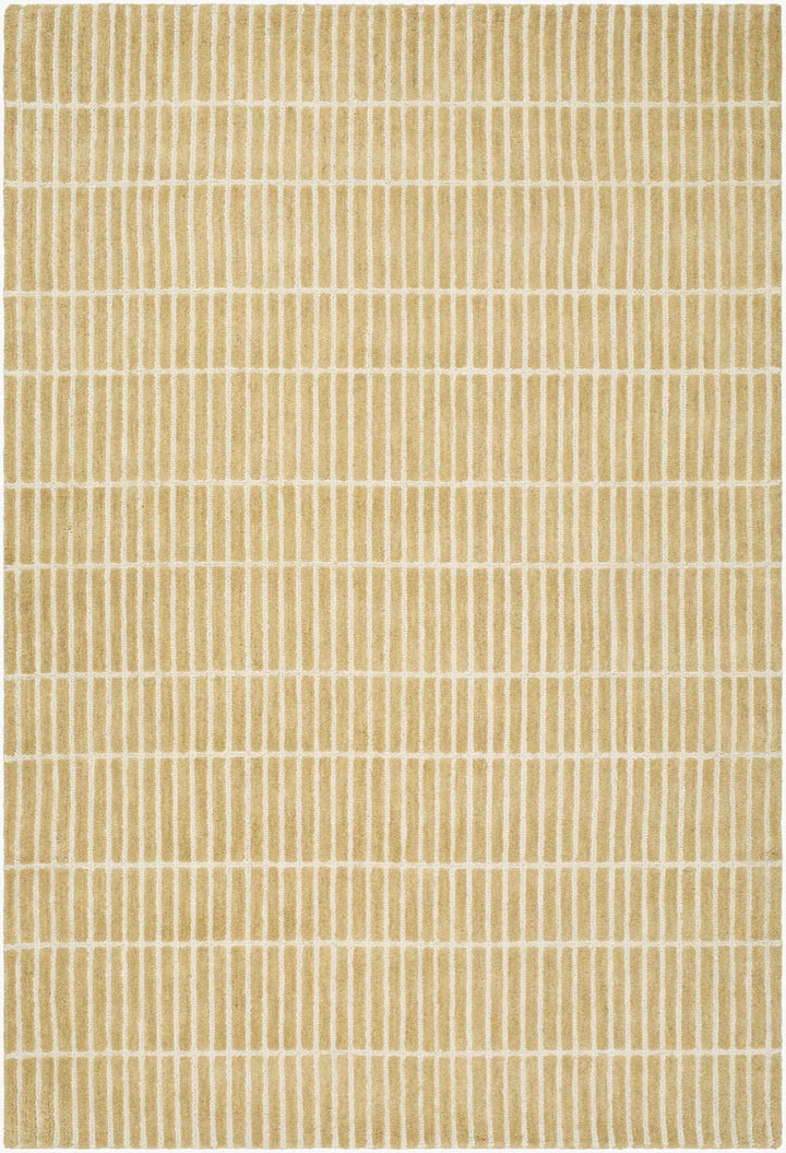 Finial Modern Stripes Design Beige Hand Tufted Wool Area Rug - The Rug Decor