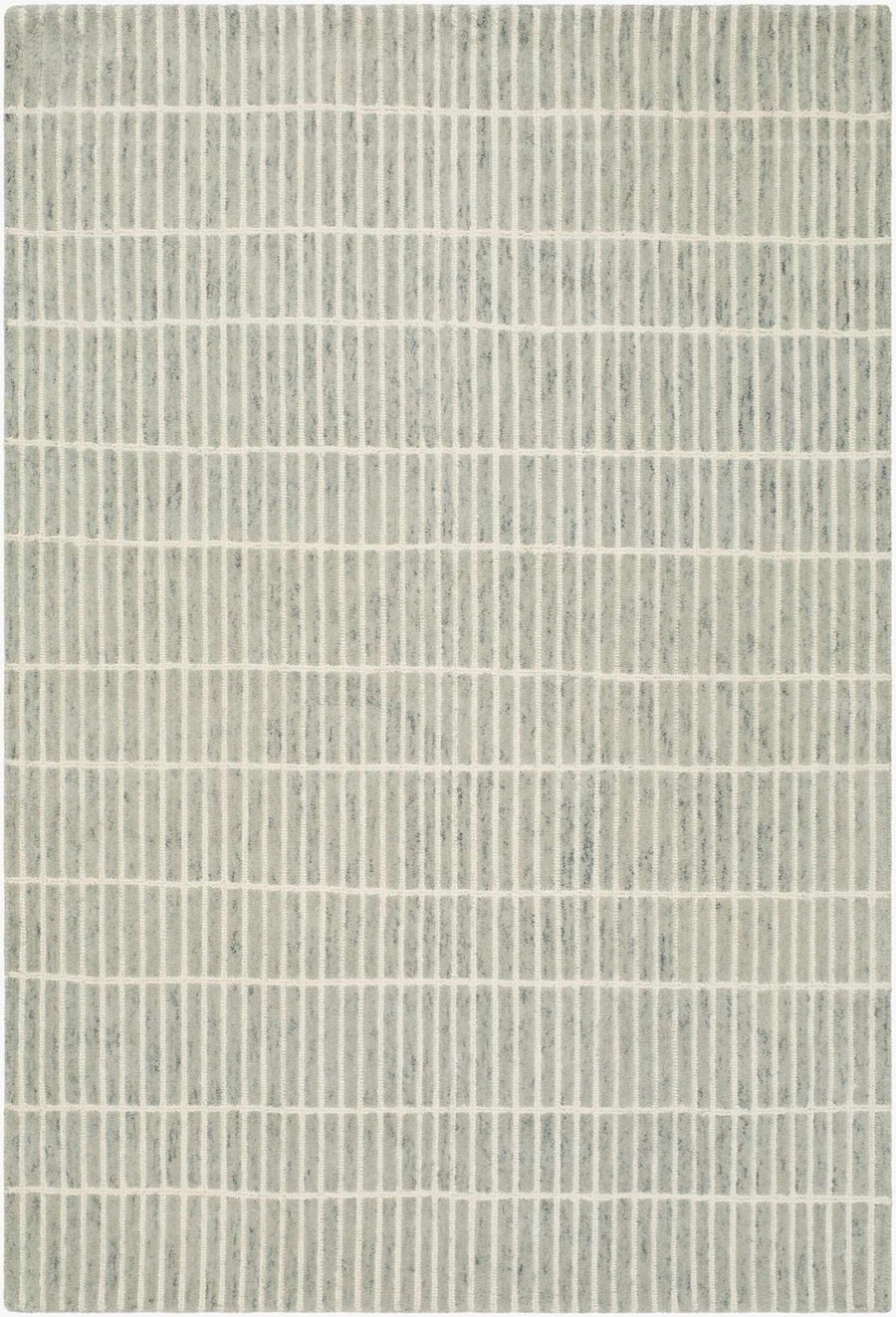 Finial Modern Style Green Hand Tufted Wool Area Rug - The Rug Decor