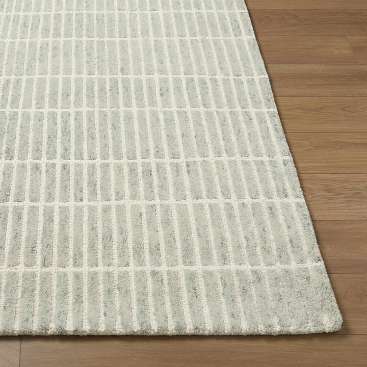 Finial Modern Style Green Hand Tufted Wool Area Rug - The Rug Decor