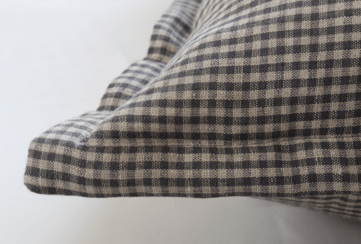 Finn Gray Striped Flange-Edge Pillow Cover - The Rug Decor