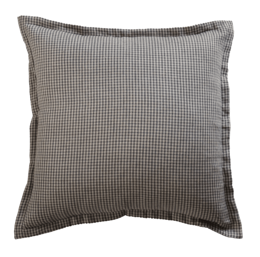 Finn Gray Striped Flange-Edge Pillow Cover - The Rug Decor