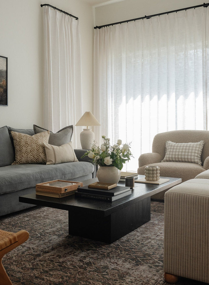Finn Gray Striped Flange-Edge Pillow Cover - The Rug Decor