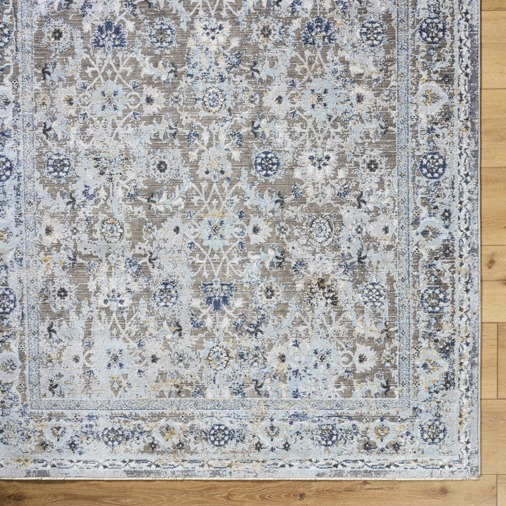 Finn Traditional Brown And Blue Area Rug - The Rug Decor