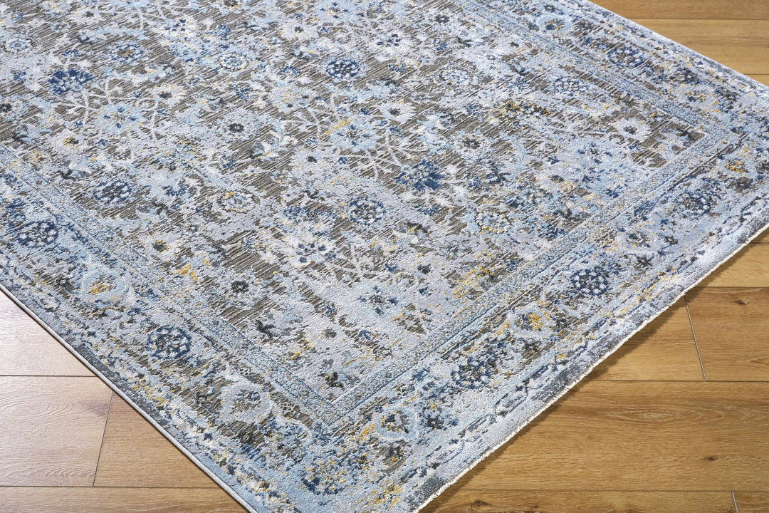Finn Traditional Brown And Blue Area Rug - The Rug Decor